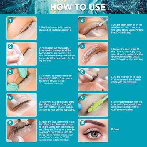 Lash Lift Kit for Eyelash Perm: Natural Lash Curling & Lifting - Salon Quality DIY Instructions Eyelash Lift Kit at Home
