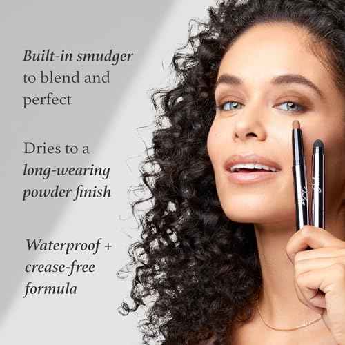 Julep Eyeshadow 101 Cr?me-to-Powder Waterproof Eyeshadow Stick Duo ? Long-Lasting, Crease-Proof, Easy Apply with Built-in Smudger - Desert & Champagne