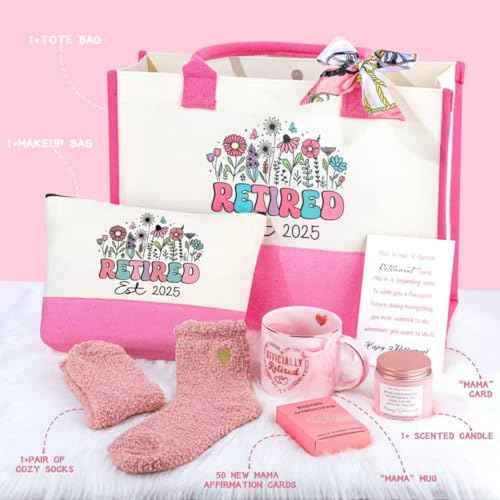 Retirement Gift for Woman, Farewell Leaving Going Away Gift Basket for Coworker Teacher Nurse Boss Grandma Retirees