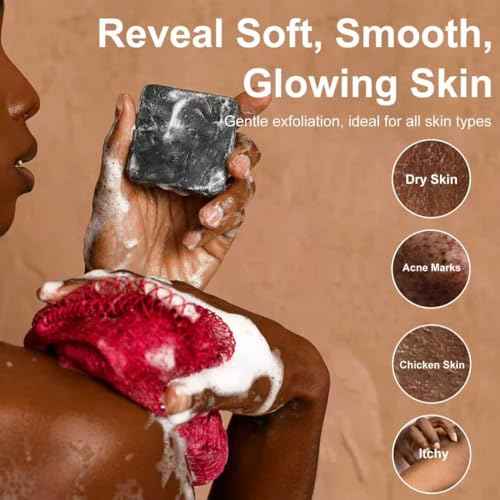 African Net Sponge, 2 Pack African Bath Sponge Scrub Net, Gentle Exfoliation for Daily Shower Use, Pink and Purple