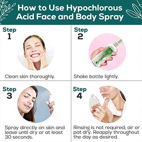 Curativa Bay - .02% Hypochlorous Skin Spray for Clear Skin - New Bundle - 8 Oz Mist Plus 16 Oz Refill (24 Oz)