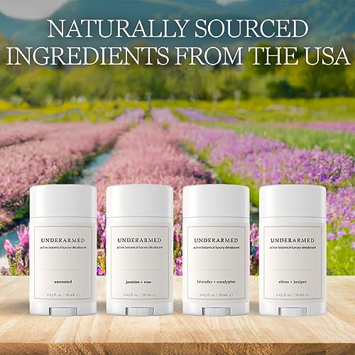 Super Natural Goods Citrus + Juniper Aluminum-Free Deodorant Stick, 3-Month Supply, 100% Natural, Vegan, Cruelty-Free