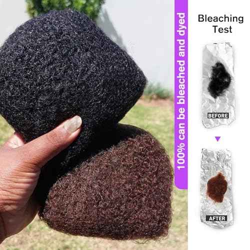 Tight Afro Kinky Bulk Human Hair for Dreadlock Extensions, 100% Human Hair,120Gram 12 Inch 4 Bundles/Pack Natural Black #1B,Repair Extensions,Making Locs or Braids, with Needles and Hairpin