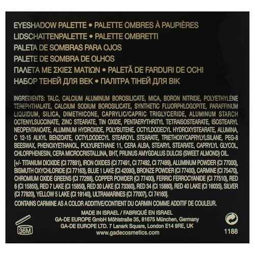 GA-DE Velveteen Eyeshadow Palette, 51 - Eyeshadow Collection with Light to Deep Shades - for Matte, Metallic, Silky and Shimmery Finishes - 0.286 oz