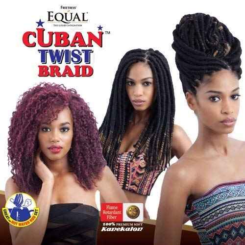 Freetress Equal Synthetic Hair Braids Double Strand Style Cuban Twist Braid 16" (6-PACK, 2)