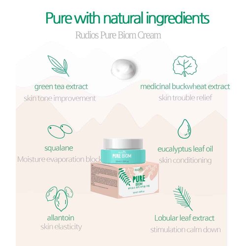 RUDIOS Pure Biom Facial Moisture Cream (50ml 1.69 fl oz)