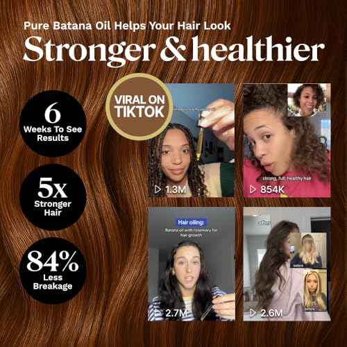 Keyoma Batana Oil for Hair Growth with Rosemary: Nourish & Detox Scalp for Thicker, Stronger, Longer Hair - 100% Organic Batana Oil from Honduras - Reduce Hair Loss (90 mL)