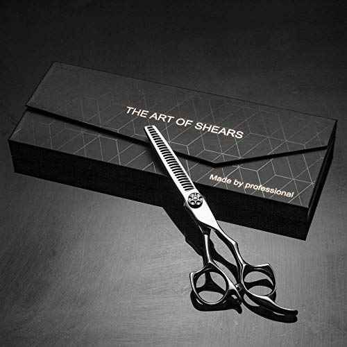 AOLANDUO 6 Inch Professional Hairdressing Scissors -High End AICHI Steel Handcrafted Hair Scissors - Razor Edge/Offset Design/Pro Ergonomic for Salon Stylists Beauticians and Barbers