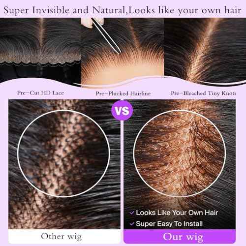 7x6 Body Wave Glueless Wigs Human Hair Pre Plucked Pre Cut 250% Density Drawstring Wig Human hair 7x6 HD Lace Front Wigs Human Hair for Black Women Pre Everything Ready to Go Wig 18inch