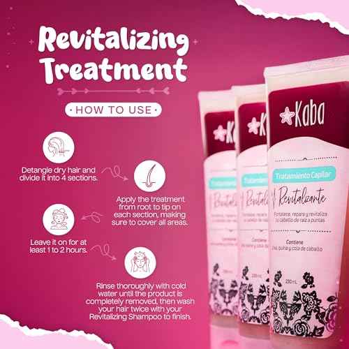 D'Luchi Kaba Revitalizing Hair Treatment with Grapes, Cinchona and Horsetail for Thicker & Fuller Hair, Moisturizing and Restoring Hair Treatment - 7.8 Oz