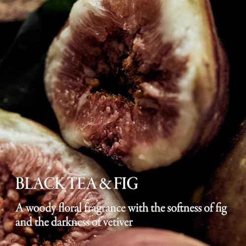 Solid Perfume - Black Tea & Fig Scent¤ÓLong Lasting Travel Size Gel Fragrance, Alcohol-Free, Vegan & Sustainable, Cashmere-like Finish Cologne 1.01 fl.oz.
