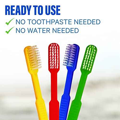 144 Prepasted Disposable Toothbrushes | Pre-Pasted Soft Bristle Tooth Brush for Dental Care & Oral Hygiene | Individually Wrapped Toothbrush Pack Airbnb Gifts | No Water Needed, Paste Made in USA.