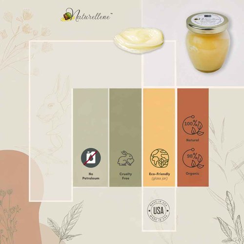 Sandalwood All Natural Moisturizer Cream, Body Lotion, No Petroleum Organic Castor & Jojoba Oil Aftershave Balm Beard Oil Eye Makeup Remover Diaper Rash Cream Tattoo Aftercare in Glass - 6 fl oz