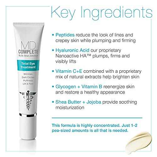 MD Complete Wrinkle Radiance Trio by Dr. Brian Zelickson - Professional Dermatologist Skincare with Retinol, Vitamin C, Peptides and Hyaluronic Acid