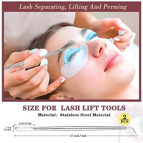 232 Pcs Lash Lift kit, 50 Lash Lift Rods Silicone Eyelash Pads 2 Eyelash Separator Tool with Separation Comb 100 Micro Swabs 50 Crystal Mascara Brushes 30 Pairs Eye Pads (Multicolored)