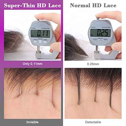 Myshinywigs Bleached Knots 5x5 Real HD Lace Closure Skinlike Straight Human Hair Closure Pre Plucked with Baby Hair Brazilian Virgin Thin Invisible 5x5 Lace Closure Serrated Edge 18 Inch Closure Only