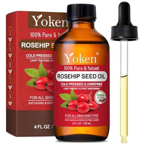 Rosehip Seed Oil for Face 4 fl oz 100 Pure & Natural Cold Pressed Unrefined Organic Rosehip Oil for Skin, Hair, Nails, Anti-Aging Facial & Gua Sha oil