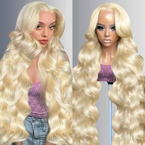 613 13x6 Lace Front Wig Human Hair 200 Density 22 Inch Body Wave 613 Blonde Wig Human Hair 13x6 200 Density HD Lace Front Wigs Human Hair Blonde Pre Plucked for Women