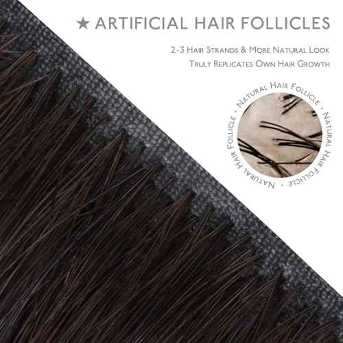 WENNALIFE Invisi Edge Real Human Hair Extensions, 18 Inch 130g 7pcs Light Ash Brown Seamless Clip in Extensions Remy Hair Clip Ins Invisible PU Skin Weft Extensiones De Cabello Hmano