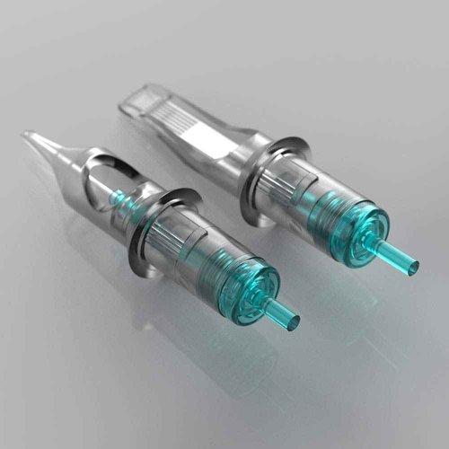STIGMA Aquamarine Knight Tattoo Cartridge Needles #12(15RM) 50Pcs 0.35mm Standard Disposable Tattoo Needles Cartridges with Membrane Curved/Round Magnum EN02B-50-OF1215RM
