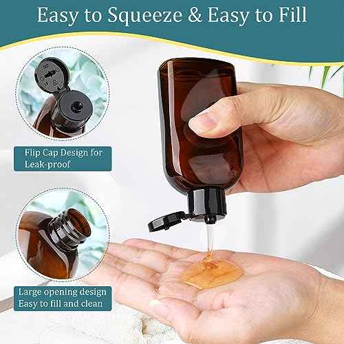 Cosywell Travel Bottles for Toiletries 10PCS Plastic Squeeze Bottles TSA Approved Travel Size Containers Leakproof Plastic Cream Jars Refillable Cream Lotion Travel Essential Toiletries