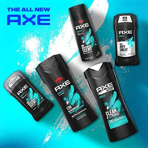 AXE Apollo Body Spray Deodorant for Long-Lasting Odor Protection, Sage & Cedarwood Deodorant for Men Formulated Without Aluminum 4oz 4 Count