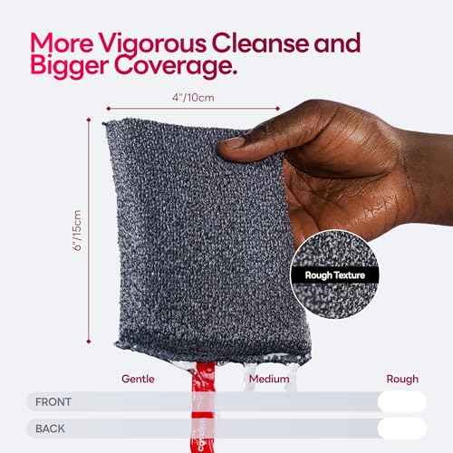 Exfoliating Body Scrubber, Rough Exfoliation Body Exfoliator Sponge for Remove Dead Skin, Body Exfoliating Sponges, Bath and Body Exfoliate Buffer, Mens and Womens Sponge for Shower (2 Pack)