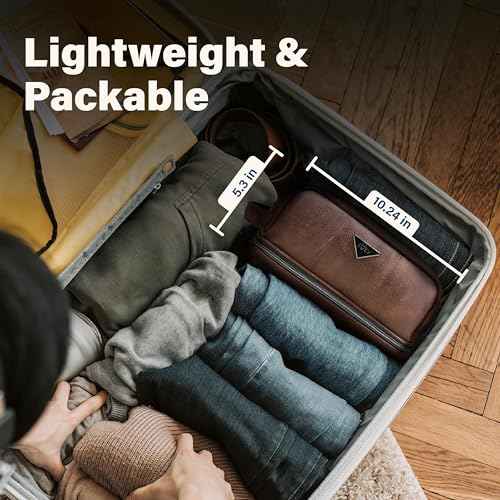 emissary Leather Men's Travel Toiletry Bag, Water Resistant Travel Bathroom Bag Men's Shaving Kit, Valentines Day Gifts for Men, Travel Kit Small Bags for Men, Shaving Bag for Travel Accessories