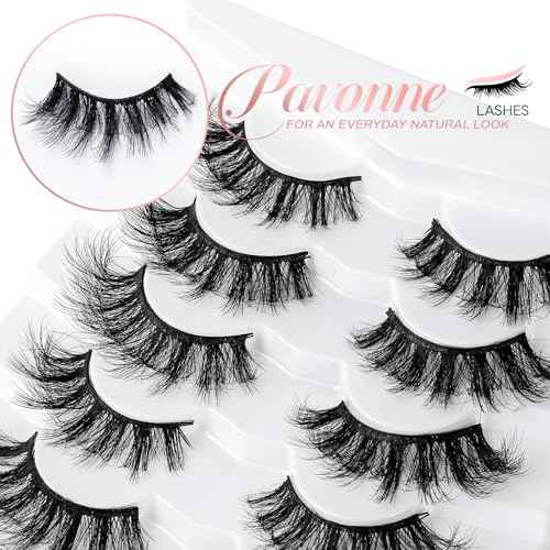 Cat Eye Lashes Wispy Fluffy, 8D Faux Mink 12-18MM (7 Pairs) - Dramatic Volume, Waterproof Lightweight, Daily & Party Wear, Reusable