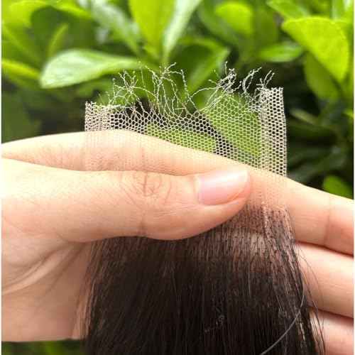 2x6 SKINLIKE Real HD Lace Closure Deep Parting Straight Human Hair 0.095mm Ultra-thin hd lace Closure Tiny knots Brazilian Virgin Human Hair Closure pre plucked with Natural Hairline, 16inch