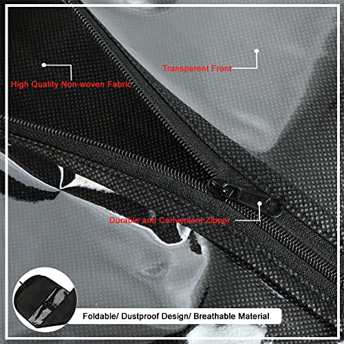 2Pcs Hair Extension Holder, Extra Long Wig Storage Bag with Hanger, Hair Extensions Wig Storage for Multiple Wigs, Hairpieces, Portable Travel-Ready Hair Extensions Bag (31.5 Inch, 2Pcs Black)