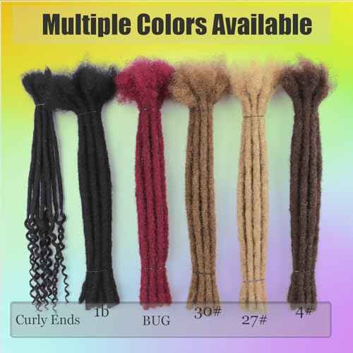 0.6cm Loc Extensions Human Hair 14inch 60strands Real Human Hair Dreadlock Extensions for Men/Women