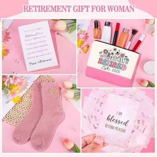 Retirement Gift for Woman, Farewell Leaving Going Away Gift Basket for Coworker Teacher Nurse Boss Grandma Retirees