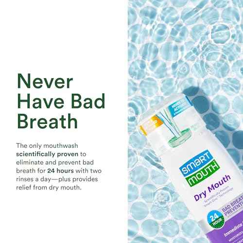 SmartMouth Activated Dry Mouth Mouthwash, Dry Mouth and Bad Breath Relief, Mint, 16 fl oz, 2 Pack