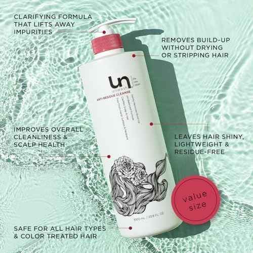 unwash Anti-Residue Cleanse - Gentle, Ph-Balanced Clarifying Shampoo for Build-Up, Dirt and Oil, Safe for All Hair Types, 33.8 fl oz