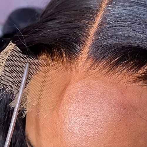 Myshinywigs Bleached Knots 5x5 Real HD Lace Closure Skinlike Straight Human Hair Closure Pre Plucked with Baby Hair Brazilian Virgin Thin Invisible 5x5 Lace Closure Serrated Edge 18 Inch Closure Only