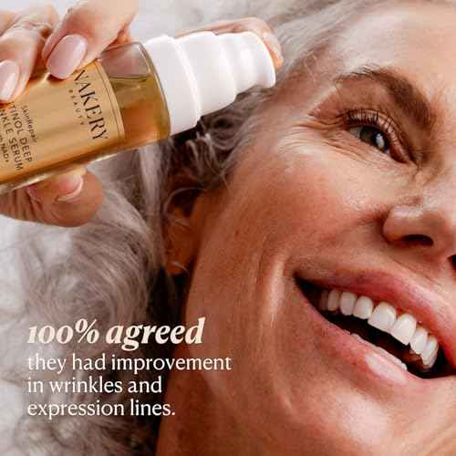 Nakery SkinRepair Retinol Deep Wrinkle Serum (2.02 Fl Oz), Anti Aging Face Serum with Encapsulated Retinol, NAD+ Complex, Ceramide NP, Hydrating Firming Skin Treatment for Fine Lines