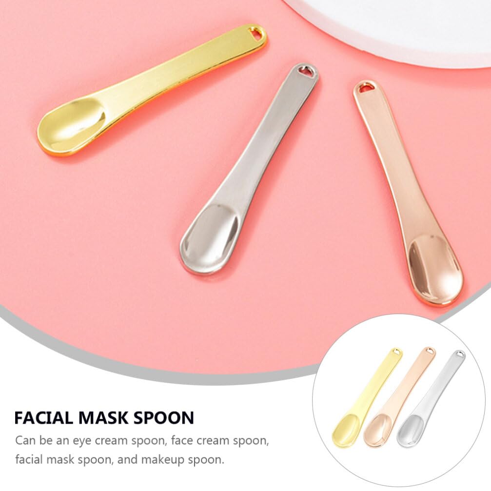 9pcs Cream Spoon Cosmetic Spoon Facial Mask Spoon Mixing Spatulas Metal Spoon Makeup Supply Skin Care Supply Beauty Spoon Makeup Tool Cosmetic Spatulas Skin Care Tool Mixing Spoon