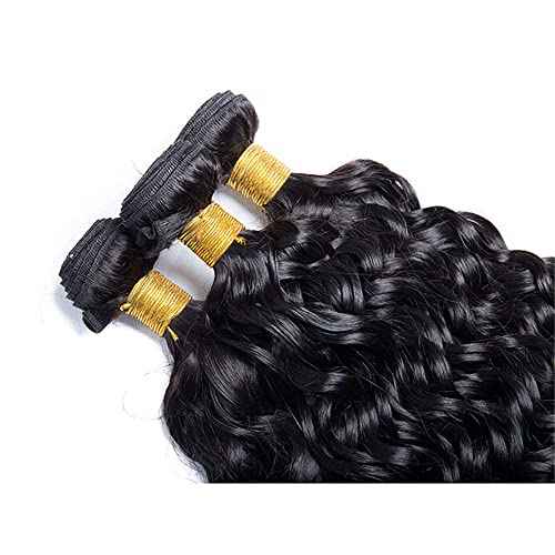 24 26 28 inch Water Wave Bundles Human Hair #1B Water Wave Bundles Grade 8A Remy Brazilian Wet and Wavy Bundle Human Hair Extensions