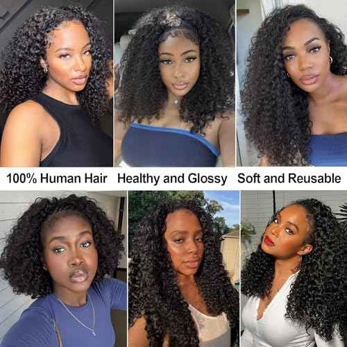 BLG Burmese Water Wave Human Crochet Hair 16 Inch 120g Knotless Pre-Separated Crochet Hair Extensions Real Human Hair Burmese Curly Micro-Link Crochet Hair for Women