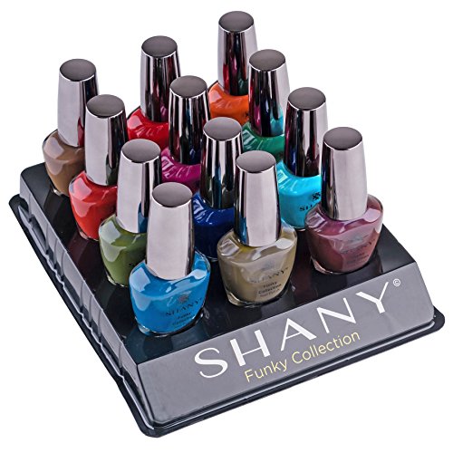 SHANY Nail Polish Set - Nail Lacquer Quick Dry, Full Size, Vibrant, Colorful, Trendy, Semi Glossy, Shimmery, Matte Nail Polish Set - 12 Colors - Funky Collection