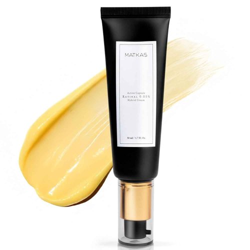 MATKAS Korean Active Capsule 0.05% Retinal Hybrid Face Cream - 1.7 Fl. Oz. Barrier Repair Night Cream, Korean Face Moisturizer for Anti Aging Wrinkle Repair, Niacinamide Serum + Ceramide Moisturizer