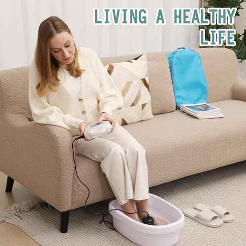 Upgrade Ionic Foot Bath Detox Machine - Ionic Detox Foot Bath, Foot Detox Machine, Touch ON/OFF, LCD & Timer for Home Use Beauty Salon (2 Arrays,100 Liners,1 Blue Bag)
