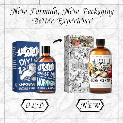 HIQILI Morning Rain Fragrance Oil for Soap, Candle & Hair Conditioner Making, Fresh Scent for Home, Car Diffuser - 5.07 Fl Oz