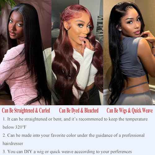 12A Human Hair Bundles Body Wave Bundles Human Hair 22 24 26 Inch 100% Unprocessed Brazilian Virgin Hair Body Wave 3 Bundles Deals Real Human Hair Extensions For Black Women Natural Black