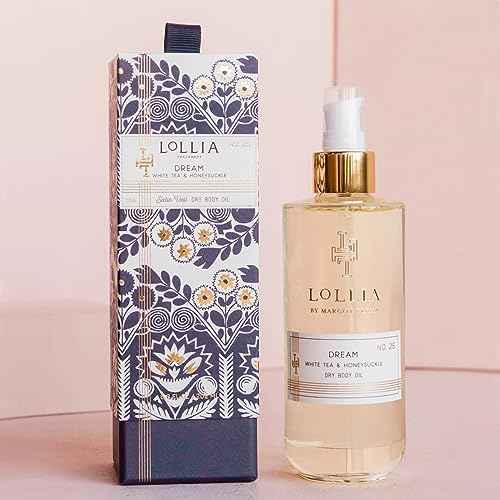 LOLLIA Dream Dry Body Oil, 6.8 Fl. Oz. ? White Tea & Honeysuckle ? Women¡¯s, Scented, Moisturizing, Dry Body Oil for Women, For All Skin Types