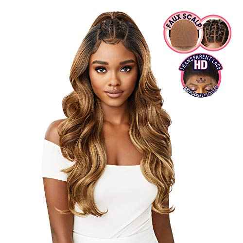 Outre Lace Front Wig - Perfect Hair Line 13X6 Faux Scalp - Laurel (DR4/CREAMY MOCHA)