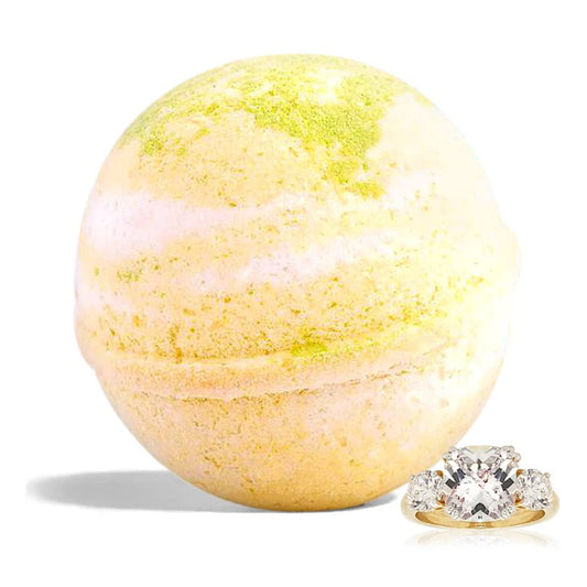 Ivy & Bauble Handmade Bath Bombs with Surprise Ring Inside for Women | Tropical Scent | Made in USA | No Paraben, No Preservatives, No Phosphate | Large 10 oz- Ring Size 5