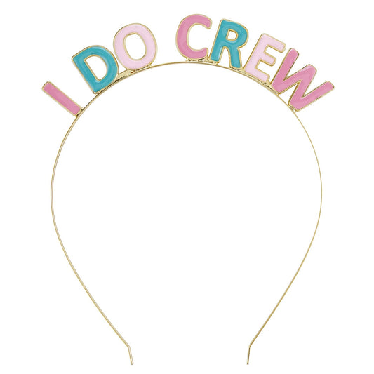 Slant Collections Gold Party Headband, On-Size Fits Most, I Do Crew