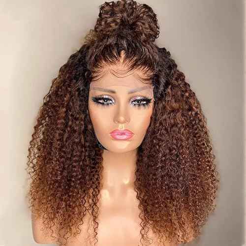 4X1 Lace Frontal Wig 30# Jerry Curly Wave Wigs Human Hair 200% Density 26 Inch Real Curly Wave Wigs Human Hair Pre Plucked For Black Women